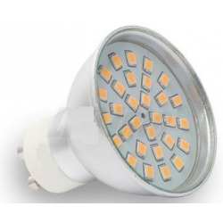LED žárovka - SMD2835 - CCD - GU10 - 230V - 5,5 W - teplá bílá - 420lm