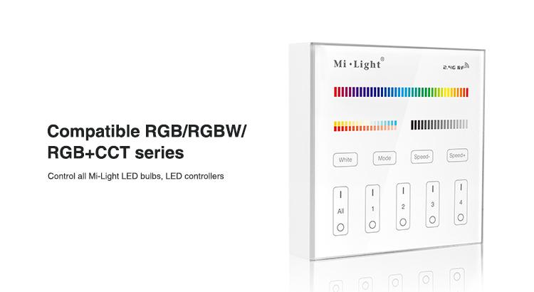 MILIGHT Fernbedienung, MILIGHT, MILIGHT - 4-Zone RGB+CCT Smart Panel Remote Controller - B4 futlight, pilot