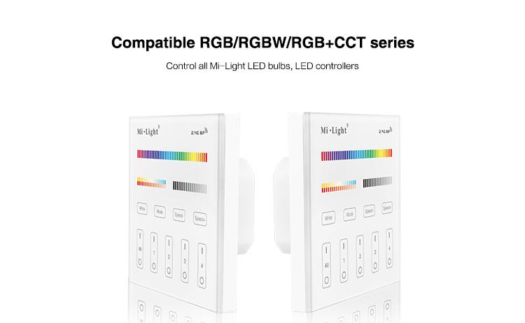 MILIGHT Fernbedienung, MILIGHT, MILIGHT - 4-Zone RGB+CCT Smart Panel Remote Controller - T4 futlight, pil