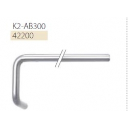 Hladký rameno s K2 špičkou (double ohyb), pro montáž na podélných nebo příčných spojovacích nebo pro vlastní zpracování. Dostupné délka - 300 mm.