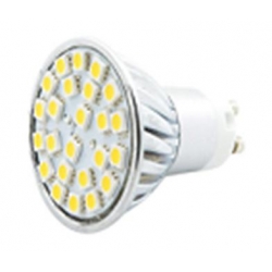 LED žárovka GU10 230V 5050 x24 4,8 W studená bílá 320lm